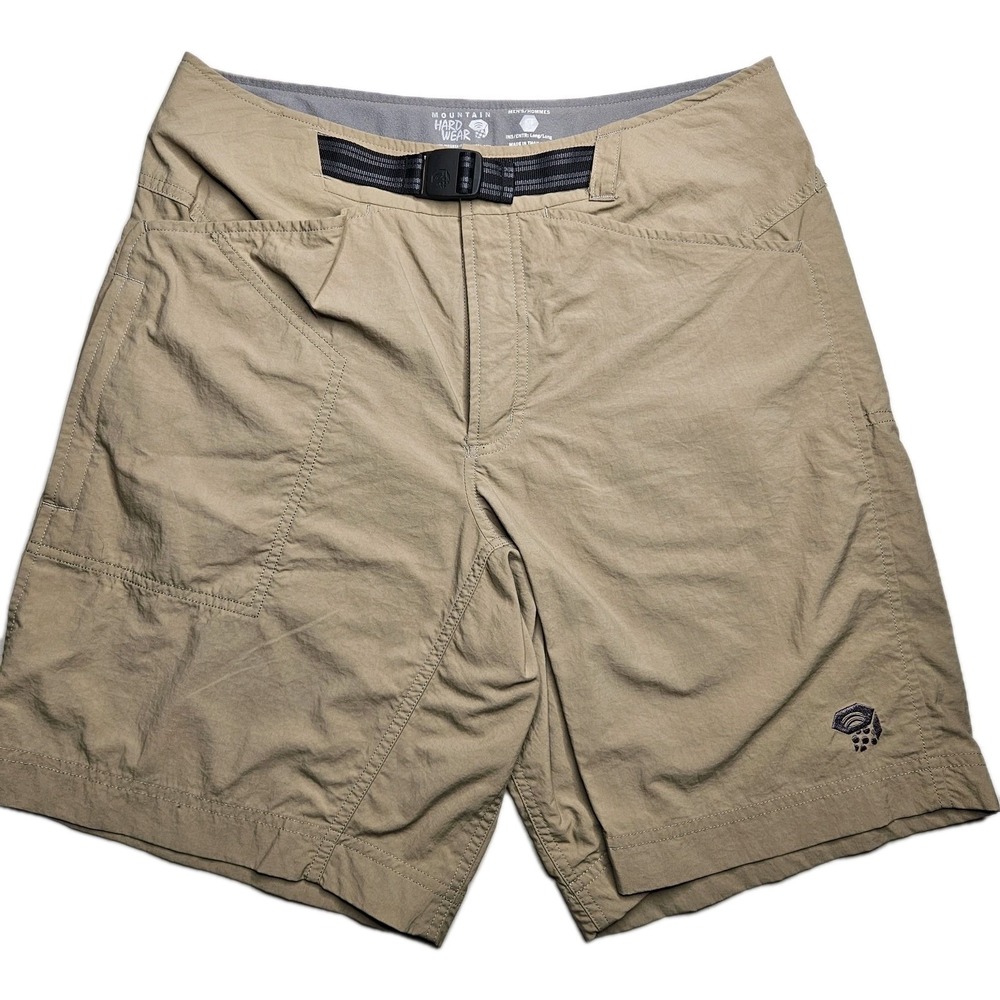 Mountain Hardwear Shorts Men's Small Nylon Belt Outdoor Hiking‎ Kahki